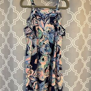 Lilly Pulitzer Floral Spaghetti Strap Girls Dress